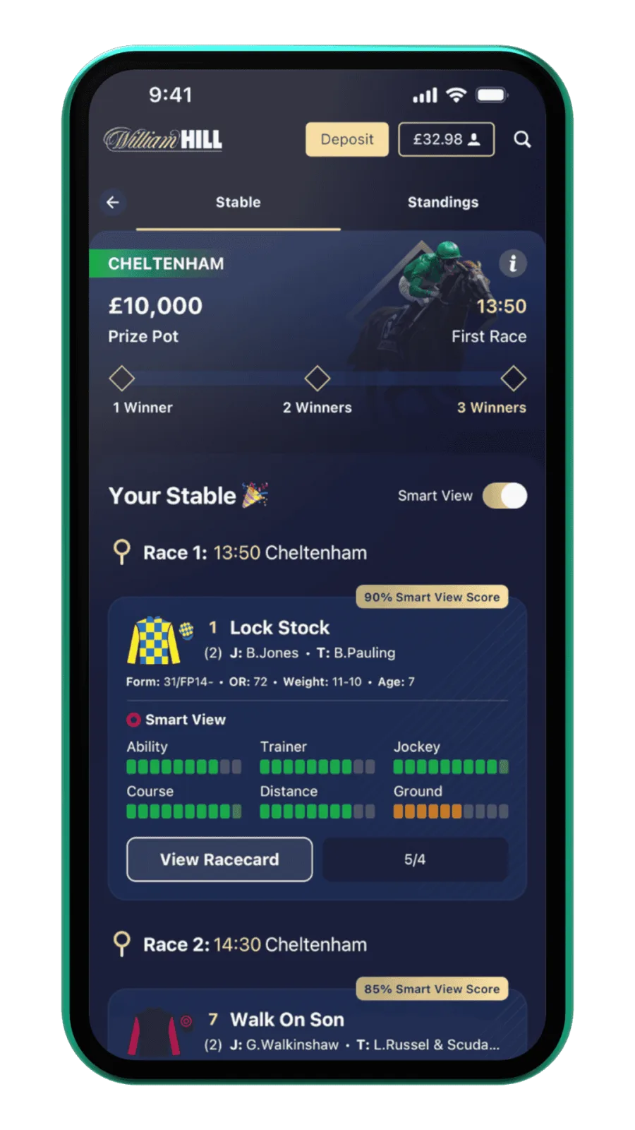 Lucky Stable revealed stable with Smart View form